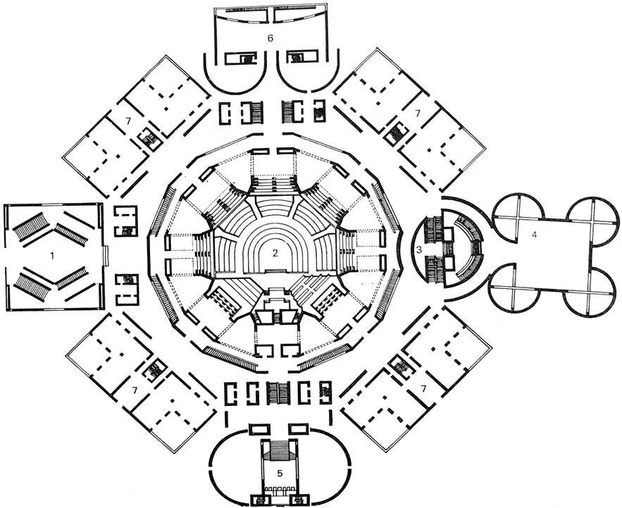 达卡议会大楼 Dhaka Assembly Building平面图