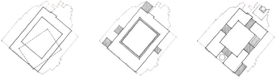 该建筑是无数建筑改造的结果。最主要的建筑材料可以追溯到公元840年代的一座清真寺，它矗立在一座更早的清真寺之上，建于公元772年，而这座清真寺反过来又建在一座基督教教堂的地基之上。这座清真寺是一座传统的低院落清真寺，是早期清真寺的典型。但从公元870年左右开始，它被彻底修订。中心空间被围绕四周的新立面所减少。一个优雅的qibla圆顶被建造，在北面，一个带有圆顶的神圣区域的附属建筑，其最初的目的并不清楚。