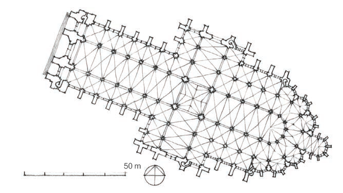 亚眠大教堂 Amiens Cathedral 平面图