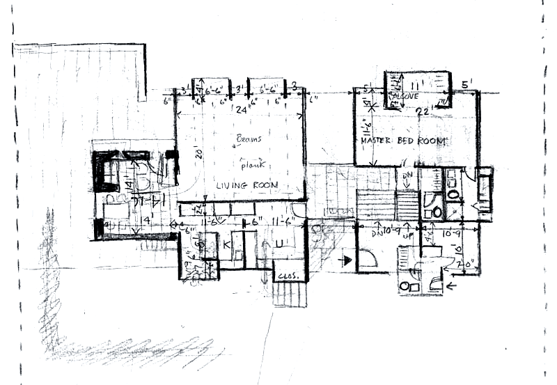 费舍住宅的第一个方案 平面图