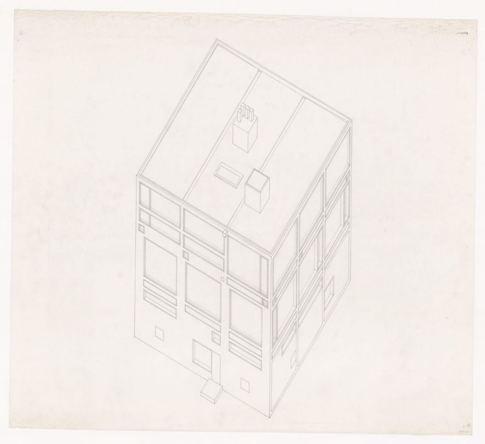 John Hejduk. Sketches with annotations for Texas Houses, 1954-1963. 