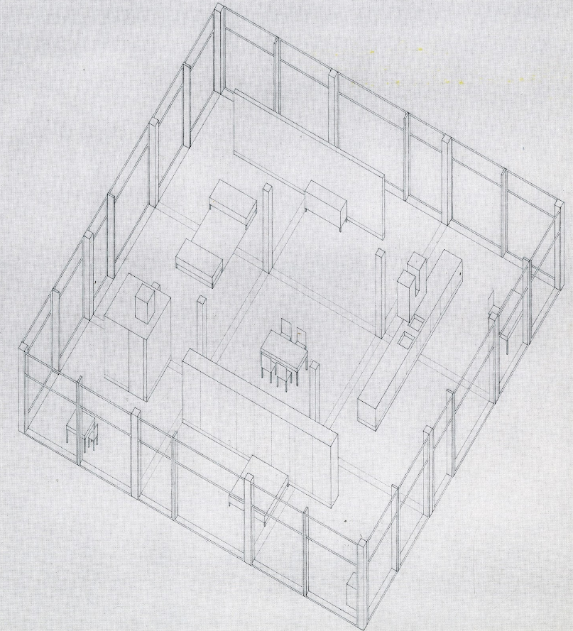 John Hejduk. Sketches with annotations for Texas Houses, 1954-1963. 