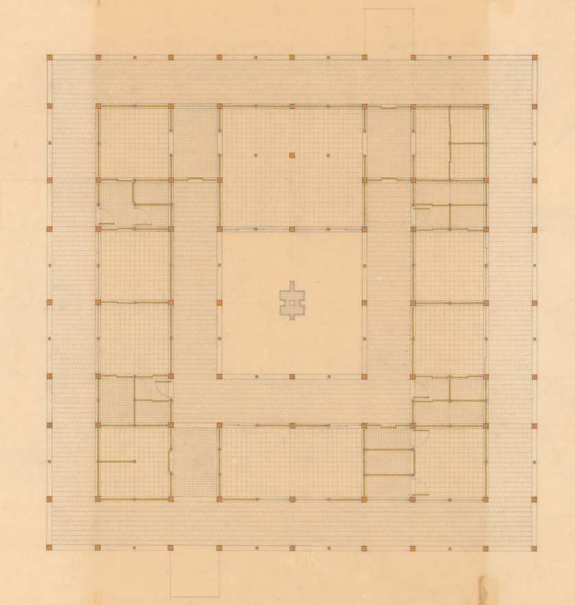 John Hejduk. Sketches with annotations for Texas Houses, 1954-1963. 