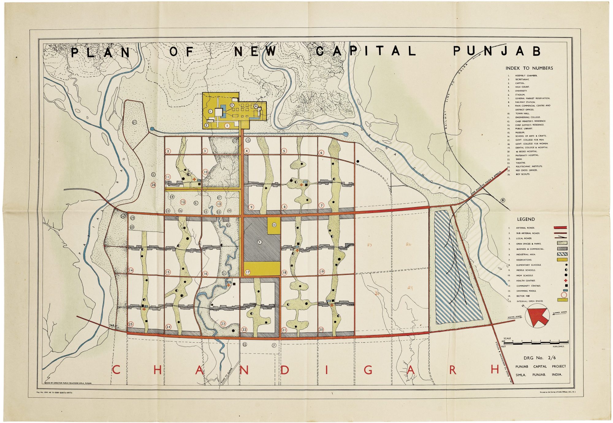 昌迪加尔城市规划 Chandigarh Plan d'urbanisme